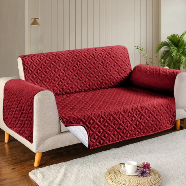 Maroon Quilted Sofa covers