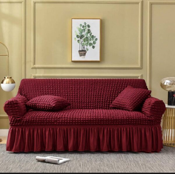 Maroon Bubble sofa covers