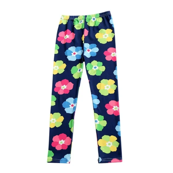 Little Girl's Stretchable Printed Trousers - Image 3