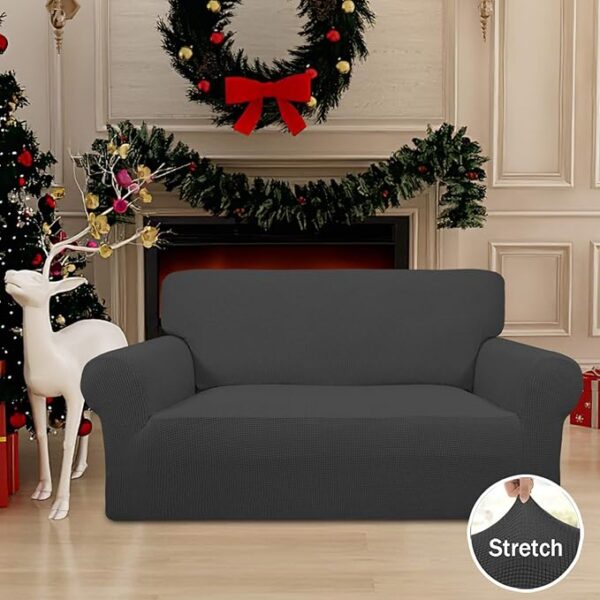 Dark Grey Mesh Sofa Covers - Image 3